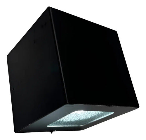 Aplique Pared Unidireccional Apto Intemperie Exterior Negro