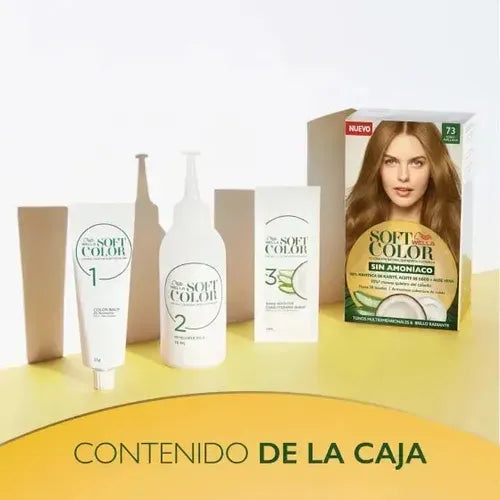 Kit Tintura Soft Color Rubio Avellana 145g Sin Amoníaco