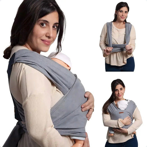 Fular Prearmado Ergonómico Appa Lalá Gris y Azul Talle L · 17108 · foto 05