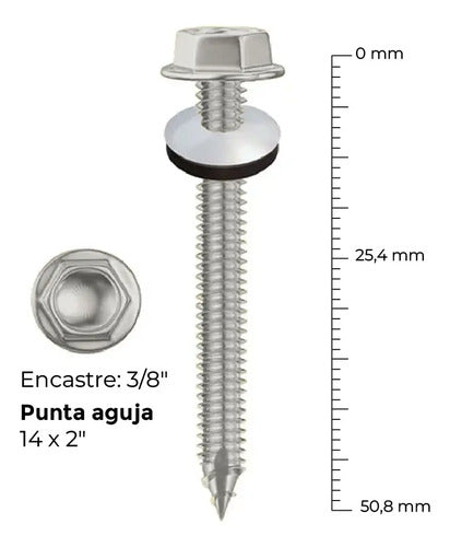 Tornillo Autoperforante Hexagonal 100u