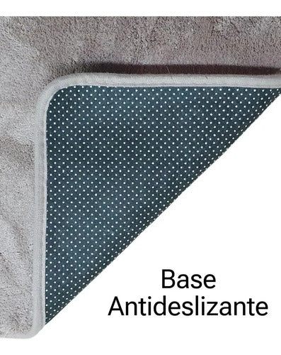 Alfombra Baño Antideslizante Rectangular Moderna Suave Lisa