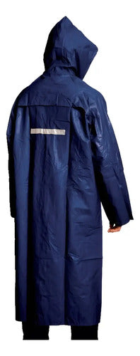 Capa Traje De Lluvia Alaska Pvc Con Reflectivo Color Azul