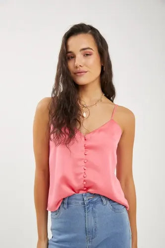 Blusa Hindi Rimmel Con Detalle Elegante Mujer Coral Lisa L