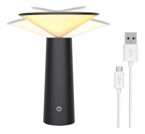Lámpara De Mesa Genérica-62 Led Usb Negra 19 Cm