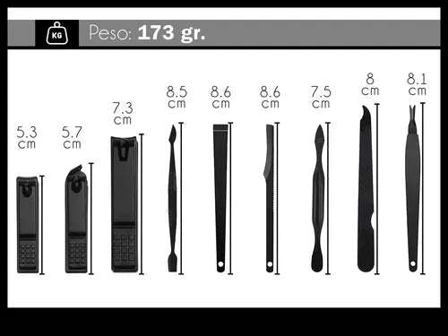Set Manicura Pedicura Estuche 16 Piezas Corta Uñas Tijera