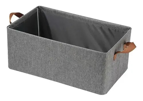 Canasto Organizador Tela Plegable Gris