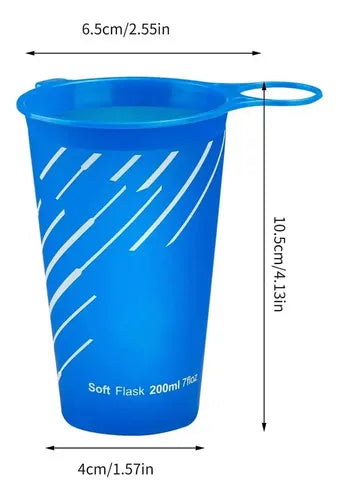 Vaso Flexible Plegable Aonijie 200ml Azul para Running · 16731 · foto 03