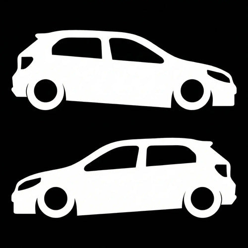 Calco Auto Gol Trend Al Piso Bajito 15 Cm X 2 Unid Blanco