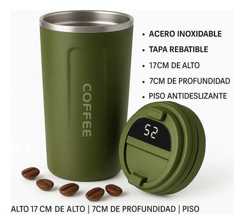 Vaso Térmico para Café con Medidor de Temperatura 510 Ml Verde · 16815 · foto 03