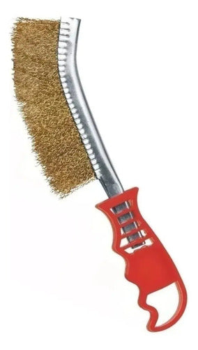 Cepillo Matêzz Acero Curvo Alambre Bronceado 23 Cm Cerdas 4 Cm Detailing