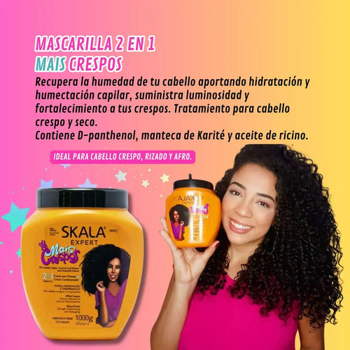 Máscara Skala Mais Crespos 2 en 1 para Cabello Rizado y Ondulado de 1 Kg · 17423 · foto 12