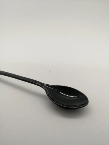 Mini Cuchara Finger Food 10,5 Cm Negro Pack X 50 Unidades