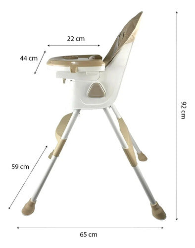 Silla de Comer para Bebé 2 en 1 Portátil y Plegable Beige · 17116 · foto 09