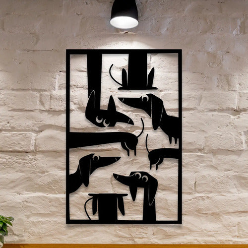 Cuadro Decorativo De Mascota En Madera Mdf Perros Salchicha