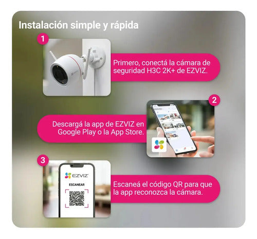 Cámara de Seguridad Ezviz WiFi 2K+ con Visión Nocturna a Color · 15878 · foto 07