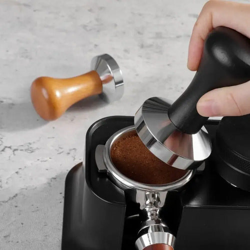 Tamper de Acero Inoxidable 58mm Barista Peipe Madera · 15847 · foto 02