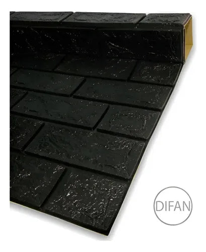 Pared Revestimiento Negro Placa 3d Auto Adhesiva
