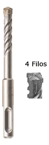 Broca Sds Plus 4 Filos 6mm Para Hormigón Kwb Modelo 49262006