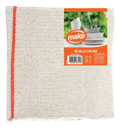 Rejilla Algodón Cocina Make Secado Rápido Blanco 32x37 Cm