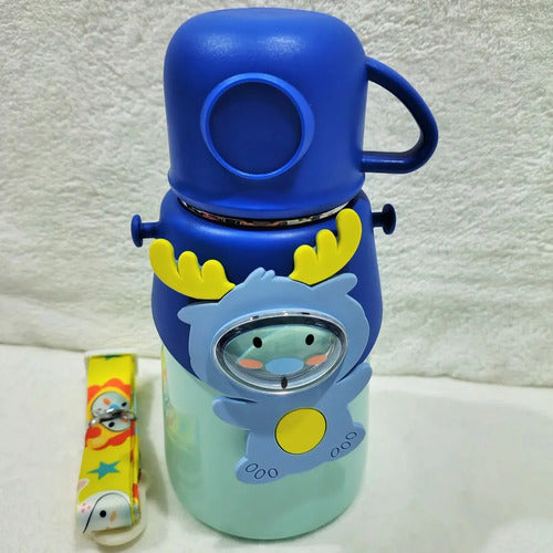Termo Infantil 500 Ml con Sorbete 2 en 1 Azul · 16779 · foto 01