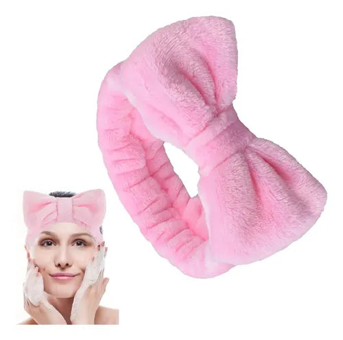 Vincha Moño Skincare Makeup Fucsia
