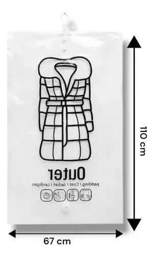 Bolsa Vacio Con Percha 110x67 Sacos Vestidos Trajes Grande
