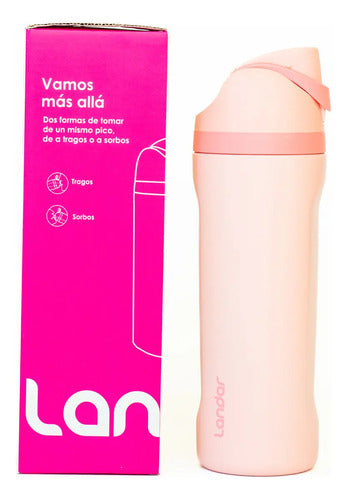 Botella Térmica Landar Pico Doble Inox 591 ml Rosa Claro · 17044 · foto 04