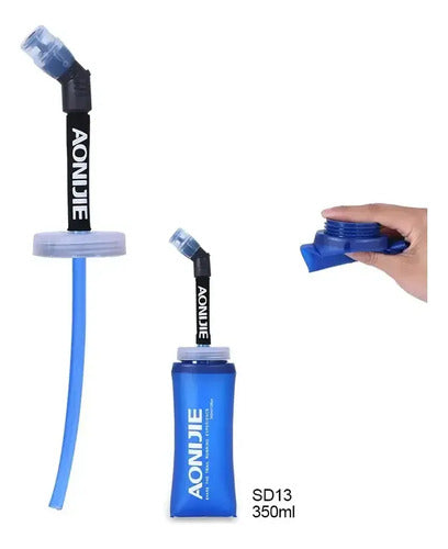 Botella de Agua Plegable Aonijie para Trail Running 350 ml Azul · 16969 · foto 07