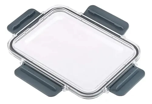 Contenedor Organizador Tapa Hermetica Acrilico Color Gris Gris