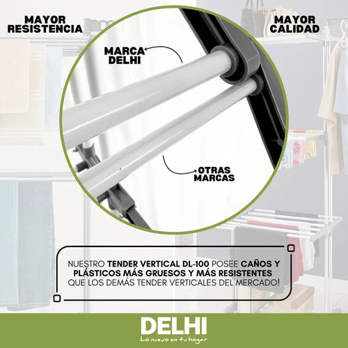 Tender Delhi Dl-700 De Pie Color Gris De 65cm X 75cm X 1.7m