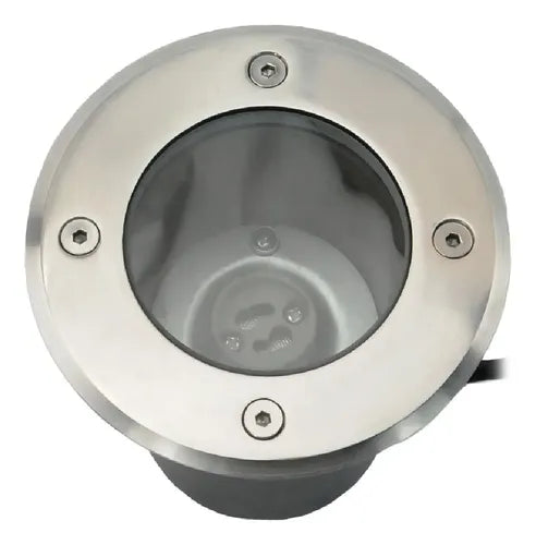Spot Embutir Led Para Piso Gu10 Glpi Estructura Plateado