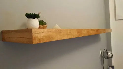 Estante Flotante 60x20 Enchapado Natural Nude