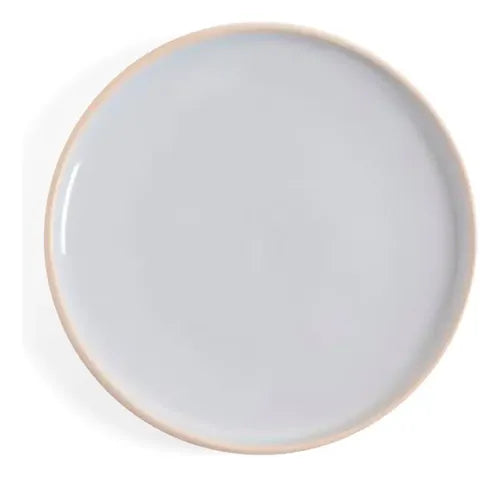 Plato Postre Korba Gris Claro Con Beige De 20cm Natural