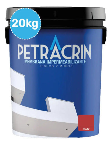 Membrana Líquida Transitable Petracrin Impermeabilizante 20 Kg Rojo Para Techos Satinado