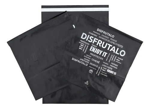 Sobres Polietileno 30x40 Cm Negros 100u Negras Con Letra