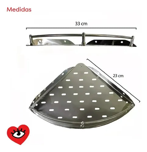 Kit Accesorios Baño 6 Piezas Esquinero Plateado