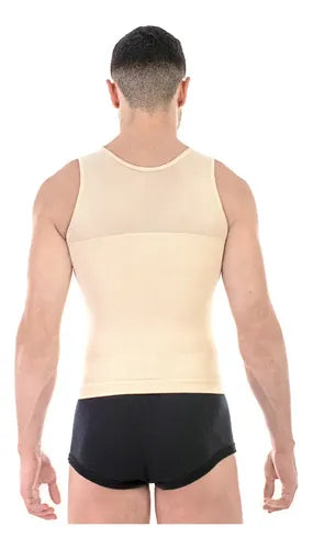 Faja Musculosa Camiseta Hombre Cierre Body Control 2202 Nude