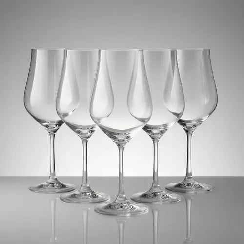 Copas Vino Cristal De Bohemia Copón Tulipa 450ml Set X 6 Cristalino