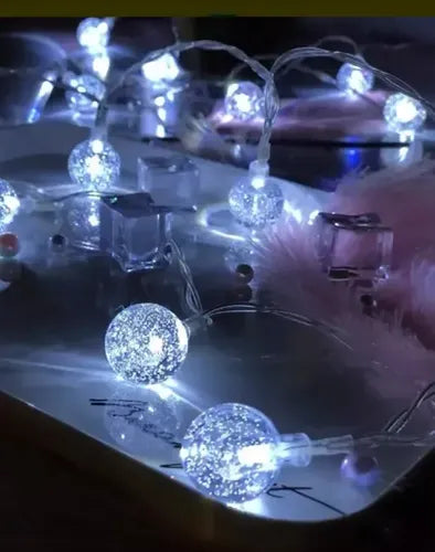 Guirnalda LED de Bolitas de Cristal 5m 28 Luces Blanca Fría IP65 · 15529 · foto 01