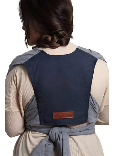 Fular Prearmado Ergonómico Appa Lalá Gris y Azul Talle L · 17108 · foto 01