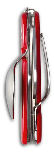 Set de Cubiertos Camping Fenser 5 en 1 de Acero Inoxidable Rojo · 16989 · foto 05