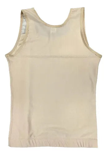 Faja Musculosa Camiseta Hombre Cierre Body Control 2202 Nude