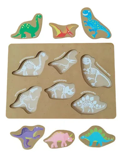 Juego de Encastre de Madera Didáctico Infantil Dinosaurios · 16652 · foto 04