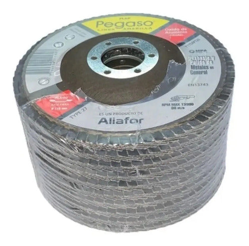 Disco Desbaste Pegaso 115mm Óxido Aluminio Grano 60 Metales Pack 10 40