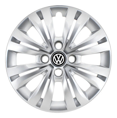 Taza Adaptable Vw Gol Trend 2016 2017 14 Pulgadas Logo Gris