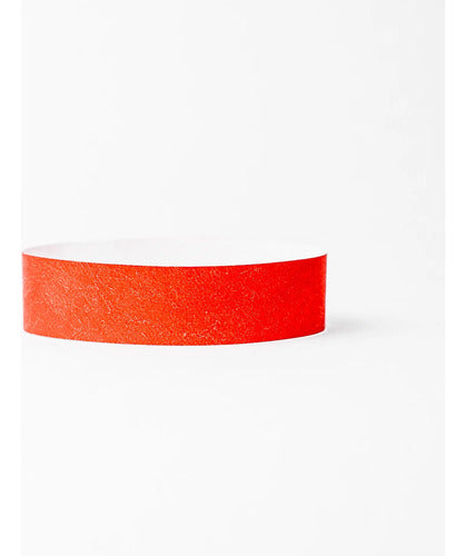 Pulseras Tyvek Open Ticket 100u Rojo