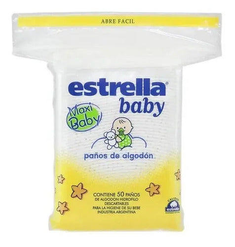 Paños Maxi de Algodon Estrella Baby x 50 Unidades · 17665 · foto 01