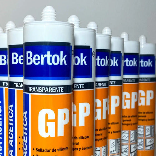 Silicona Acética Transparente Bertok 280 Ml X 24uds