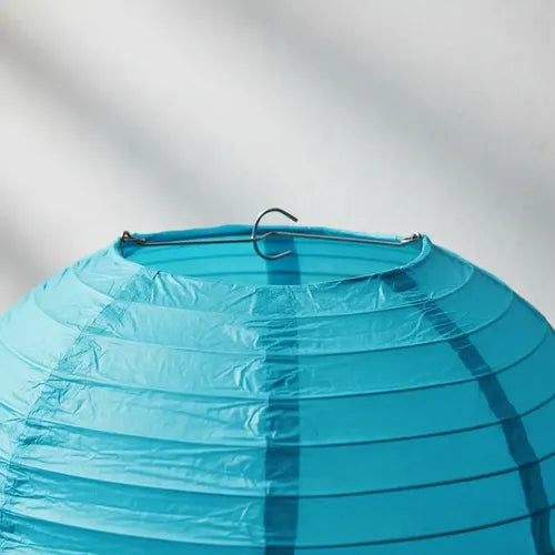 Farol China Papel 14cm Pack De 5 Unidades Vario Colores Deco Turquesa Liso
