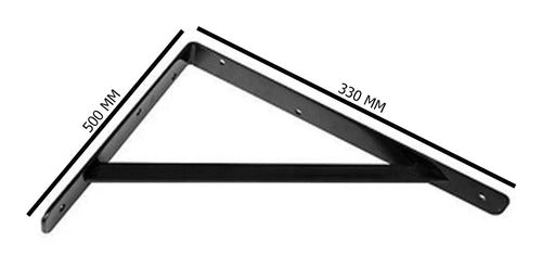 Soporte Travesaño Super Reforzado 330 X 500 Mm X Unid. Negro